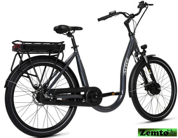 Elektrofahrrad Easy, 26 Zoll, 48 cm, Tiefeinstieg, Hydr. Scheiben, 8 Gang, Grau